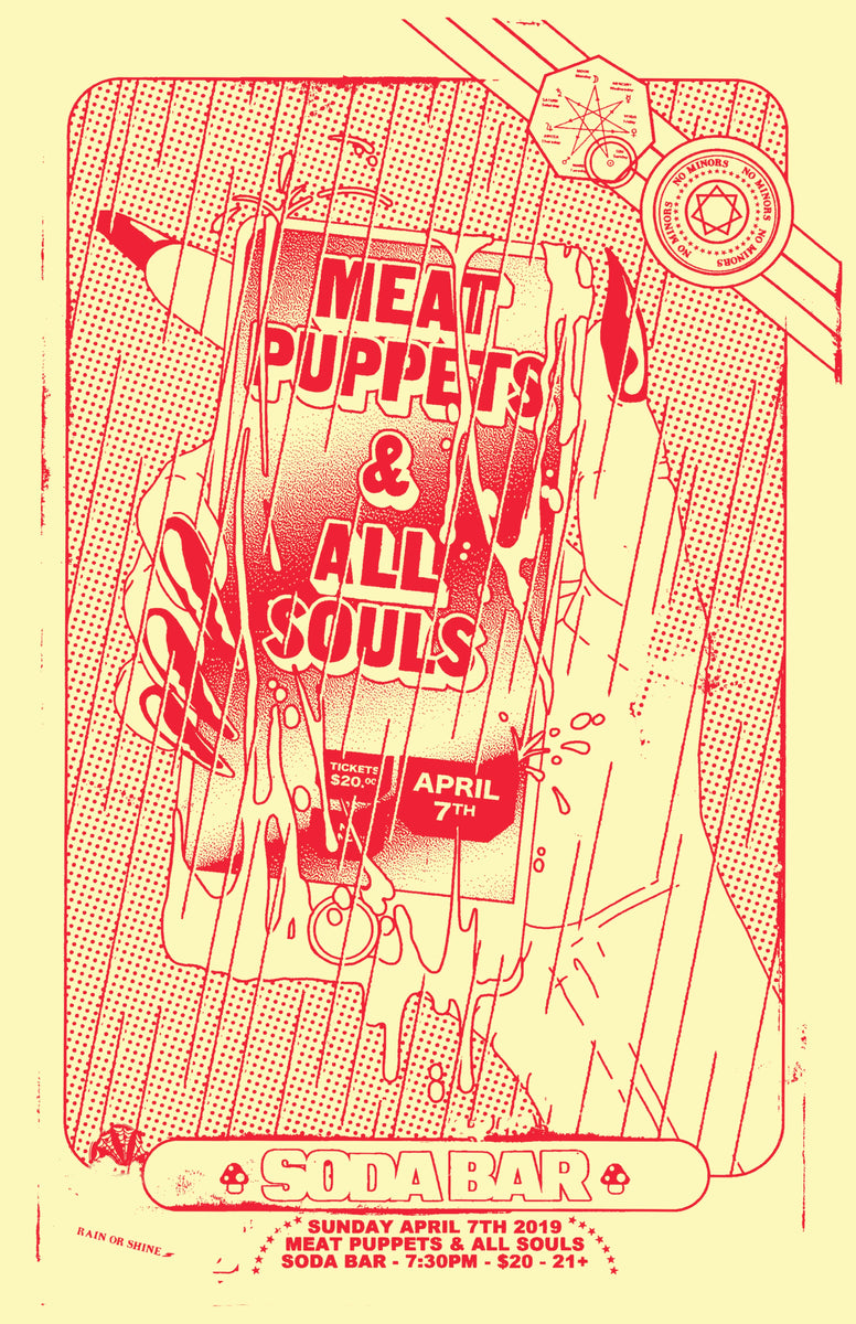 Poster - Meat Puppets @ Soda Bar - 04.07.2019 – Soda Bar Merch